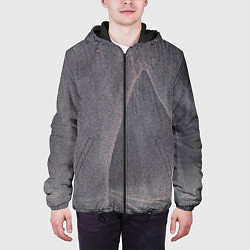 Куртка с капюшоном мужская Тёмные туманные блёстки, цвет: 3D-черный — фото 2