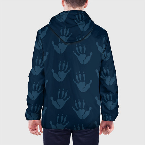 Мужская куртка Лапки опоссума синие / 3D-Черный – фото 4