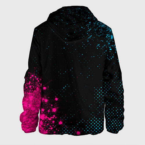 Мужская куртка Skillet - neon gradient: надпись, символ / 3D-Черный – фото 2