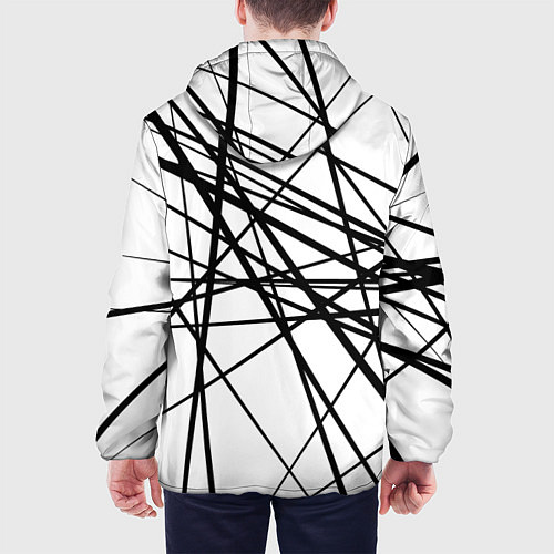 Мужская куртка Пересечение линий / 3D-Черный – фото 4