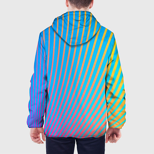 Мужская куртка Абстрактные линии / 3D-Черный – фото 4