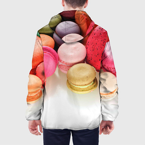 Мужская куртка Разноцветные макаруны / 3D-Черный – фото 4