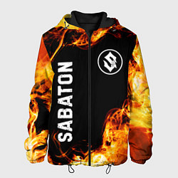 Куртка с капюшоном мужская Sabaton и пылающий огонь, цвет: 3D-черный