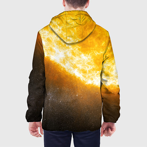 Мужская куртка Солнце в космосе / 3D-Черный – фото 4