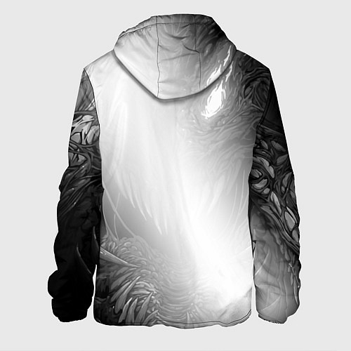 Мужская куртка Free Fire glitch на светлом фоне: надпись, символ / 3D-Белый – фото 2