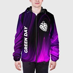 Куртка с капюшоном мужская Green Day violet plasma, цвет: 3D-черный — фото 2