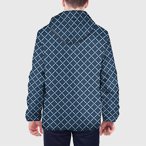 Мужская куртка Модный клетчатый узор серый / 3D-Черный – фото 4