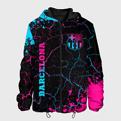 Мужская куртка Barcelona - neon gradient: надпись, символ