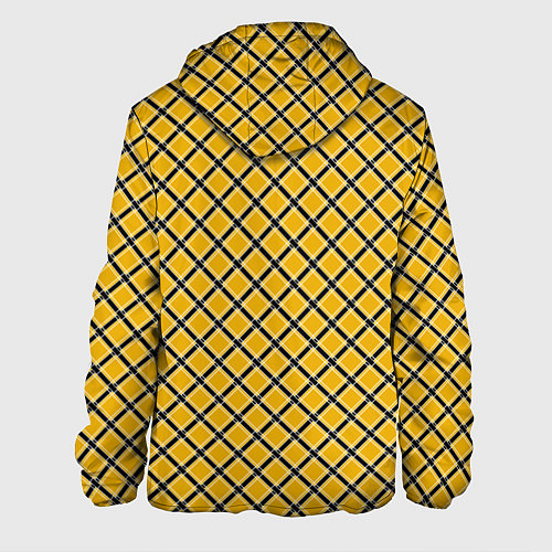 Мужская куртка Черно-желтый клетчатый узор / 3D-Белый – фото 2