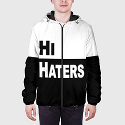 Куртка с капюшоном мужская Hi haters - Bye haters, цвет: 3D-черный — фото 2