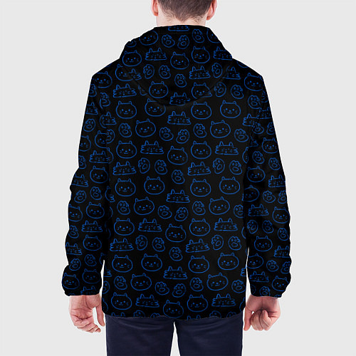 Мужская куртка Мультяшные мордочки / 3D-Черный – фото 4