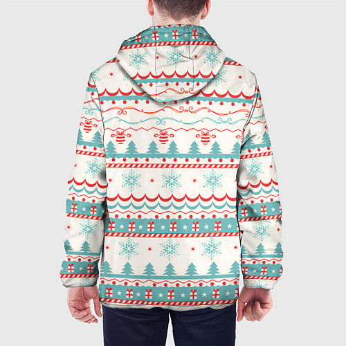 Мужская куртка Новогодний свитер, но без оленей / 3D-Черный – фото 4