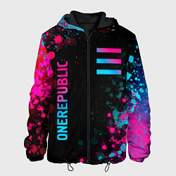 Мужская куртка OneRepublic - neon gradient: надпись, символ