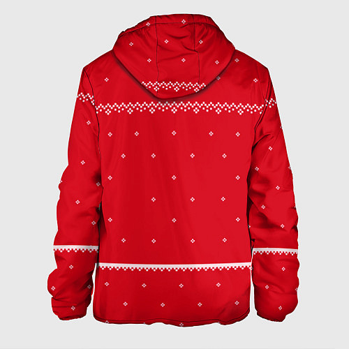Мужская куртка Новогодний крипер - Майнкрафт / 3D-Белый – фото 2