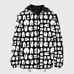 Куртка с капюшоном мужская Современная геометрия, цвет: 3D-черный