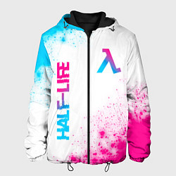 Мужская куртка Half-Life neon gradient style: надпись, символ