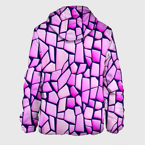 Мужская куртка Абстрактная мозаика - паттерн / 3D-Белый – фото 2