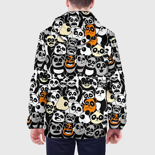 Мужская куртка Злобные панды / 3D-Черный – фото 4