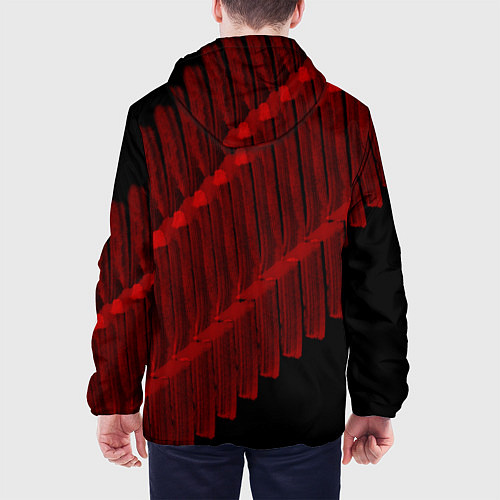 Мужская куртка Красный маркер / 3D-Черный – фото 4