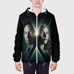 Куртка с капюшоном мужская X - Files, цвет: 3D-белый — фото 2