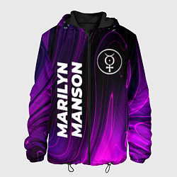 Куртка с капюшоном мужская Marilyn Manson violet plasma, цвет: 3D-черный