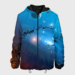 Куртка с капюшоном мужская Бесконечное космическое пространство - Nasa, цвет: 3D-черный