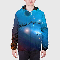 Куртка с капюшоном мужская Бесконечное космическое пространство - Nasa, цвет: 3D-черный — фото 2