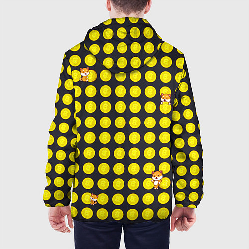 Мужская куртка BTC-Биткойн / 3D-Черный – фото 4