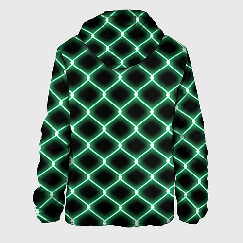 Мужская куртка Зелёная неоновая сетка / 3D-Белый – фото 2