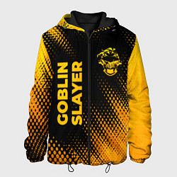 Мужская куртка Goblin Slayer - gold gradient: надпись, символ