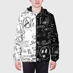 Куртка с капюшоном мужская Dead inside mood ZXC, цвет: 3D-черный — фото 2