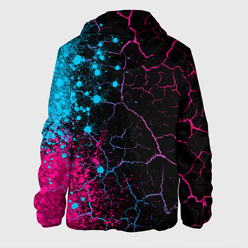 Мужская куртка Sally Face - neon gradient: по-вертикали / 3D-Черный – фото 2
