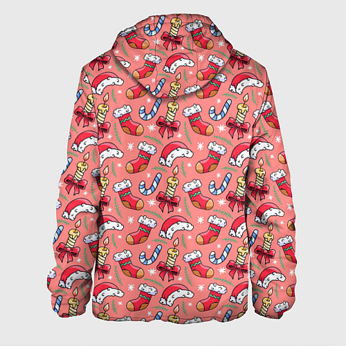 Мужская куртка Christmas pattern / 3D-Белый – фото 2