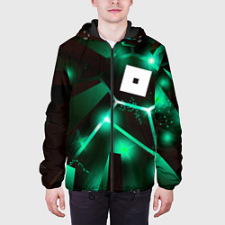 Куртка с капюшоном мужская Roblox разлом плит, цвет: 3D-черный — фото 2