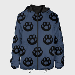 Куртка с капюшоном мужская Кошачьи лапки, цвет: 3D-черный