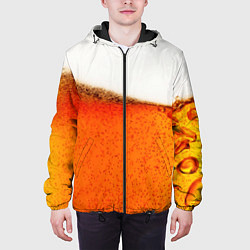 Куртка с капюшоном мужская Тёмное пиво, цвет: 3D-черный — фото 2