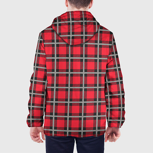 Мужская куртка Красная шотландская клетка / 3D-Черный – фото 4