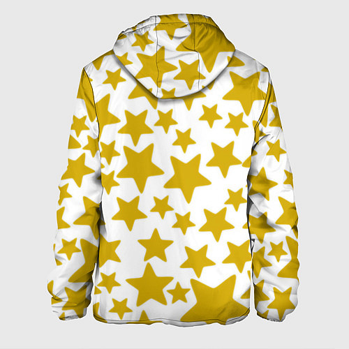 Мужская куртка Жёлтые звезды / 3D-Белый – фото 2