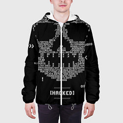 Куртка с капюшоном мужская Hacked skull, цвет: 3D-белый — фото 2