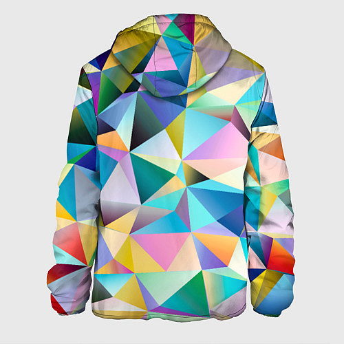 Мужская куртка Полигональная текстура / 3D-Белый – фото 2