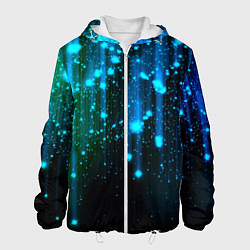 Куртка с капюшоном мужская Space - starfall, цвет: 3D-белый