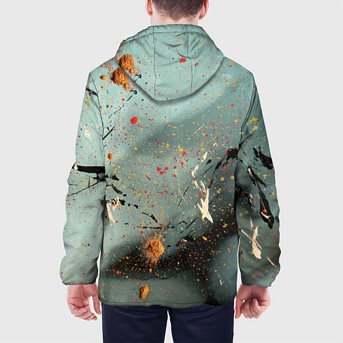 Мужская куртка Светлый туман и разные краски / 3D-Черный – фото 4