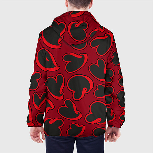 Мужская куртка Black hearts / 3D-Черный – фото 4