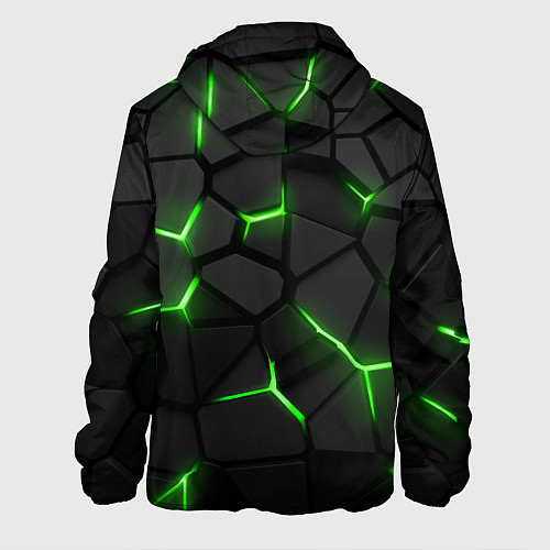 Мужская куртка Green neon steel / 3D-Белый – фото 2