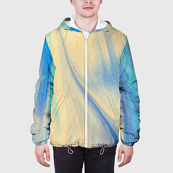 Куртка с капюшоном мужская Красочный песок, цвет: 3D-белый — фото 2