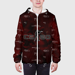 Куртка с капюшоном мужская CS GO с оружием, цвет: 3D-белый — фото 2