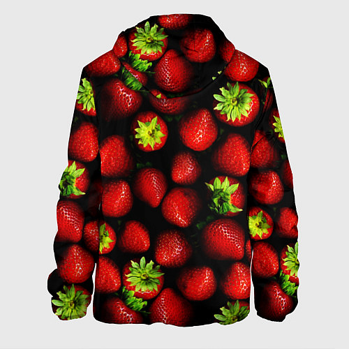 Мужская куртка Клубничка - ягоды / 3D-Белый – фото 2