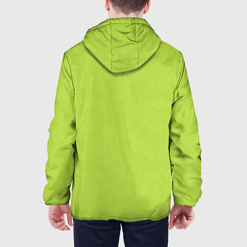 Мужская куртка Текстурированный ярко зеленый салатовый / 3D-Черный – фото 4