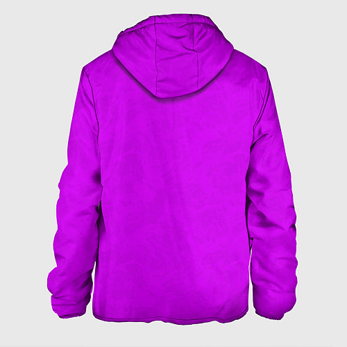 Мужская куртка Неоновый розово-сиреневый текстурированный / 3D-Белый – фото 2