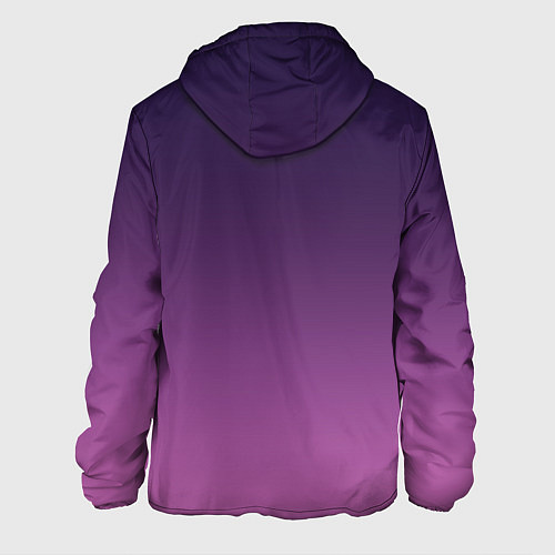 Мужская куртка Пурпурный-лиловый градиент / 3D-Белый – фото 2